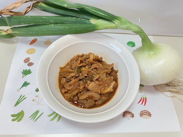 第二弾！イルアカーサ農園の恵み！大きく甘い新玉ねぎが献立にでました！