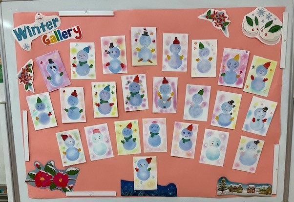 芸術の秋🖼パステルアート講座（講師：ささら優様）Winter Gallery『雪だるま⛄』
